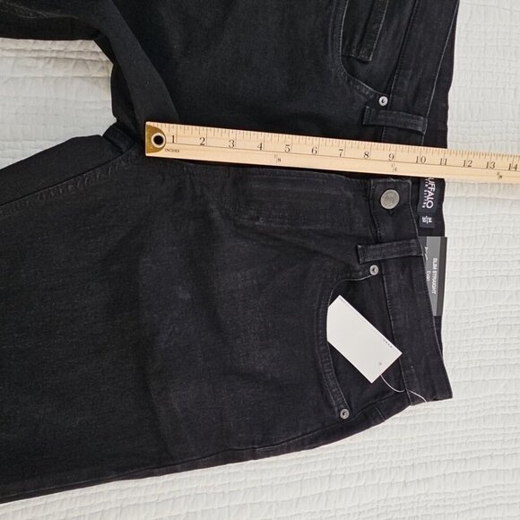 Buffalo David Bitton Evan Jeans Men's 34x32 NEW Black Wash Straight Stretch NWT - Picture 12 of 16